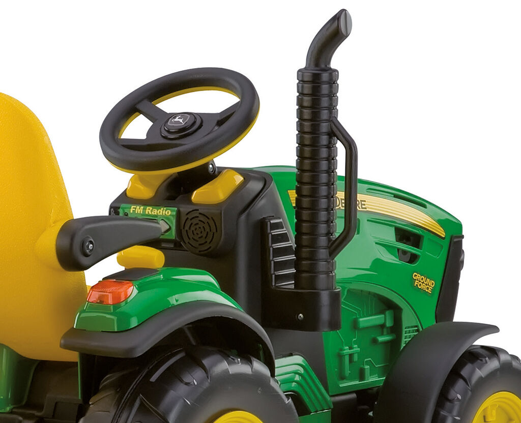 12V PEG PEREGO John Deere Ground Force Elektro Kindertraktor Mit 12v-peg-perego-john-deere-ground-force-elektro-kindertraktor-mit